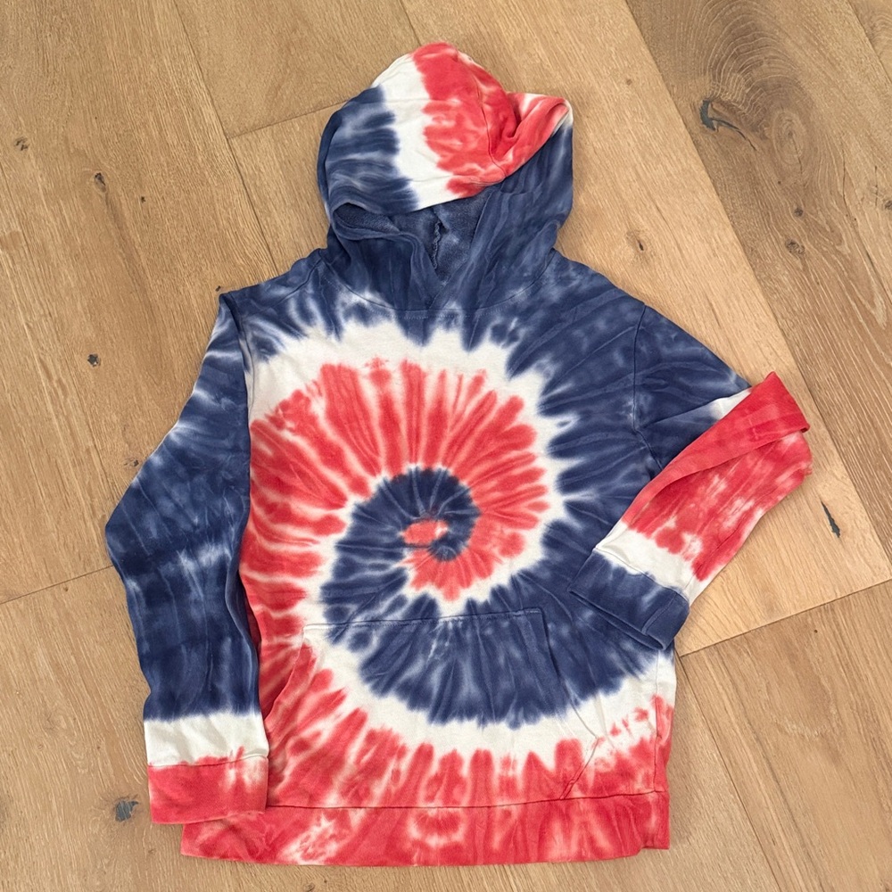 Old Navy Blue and White Stretch Hoodie